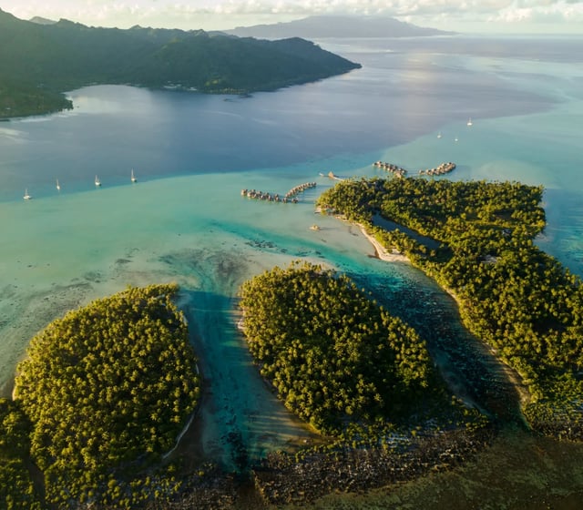 View of Taha'a of the Leeward Islands